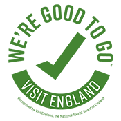 Badge of Visit England We're Good To Go: Out Of Bounds, Rustington