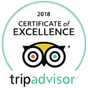 Trip Advisor Certificate of Excellence 2018 Badge