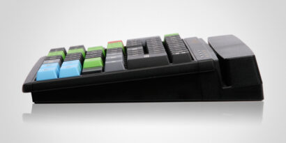 PrehKeyTech MCI84 pos keyboard Flat Side On