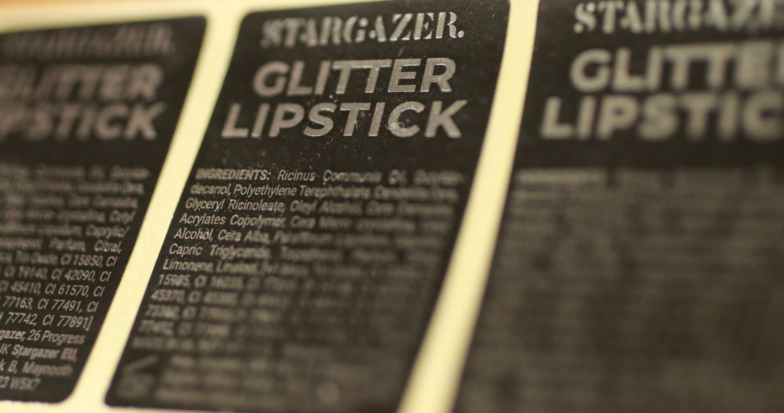 Stargazer glitter label